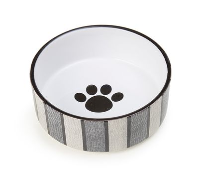 Petrageous Designs Ceramic Dog Bowl - Pinstripe