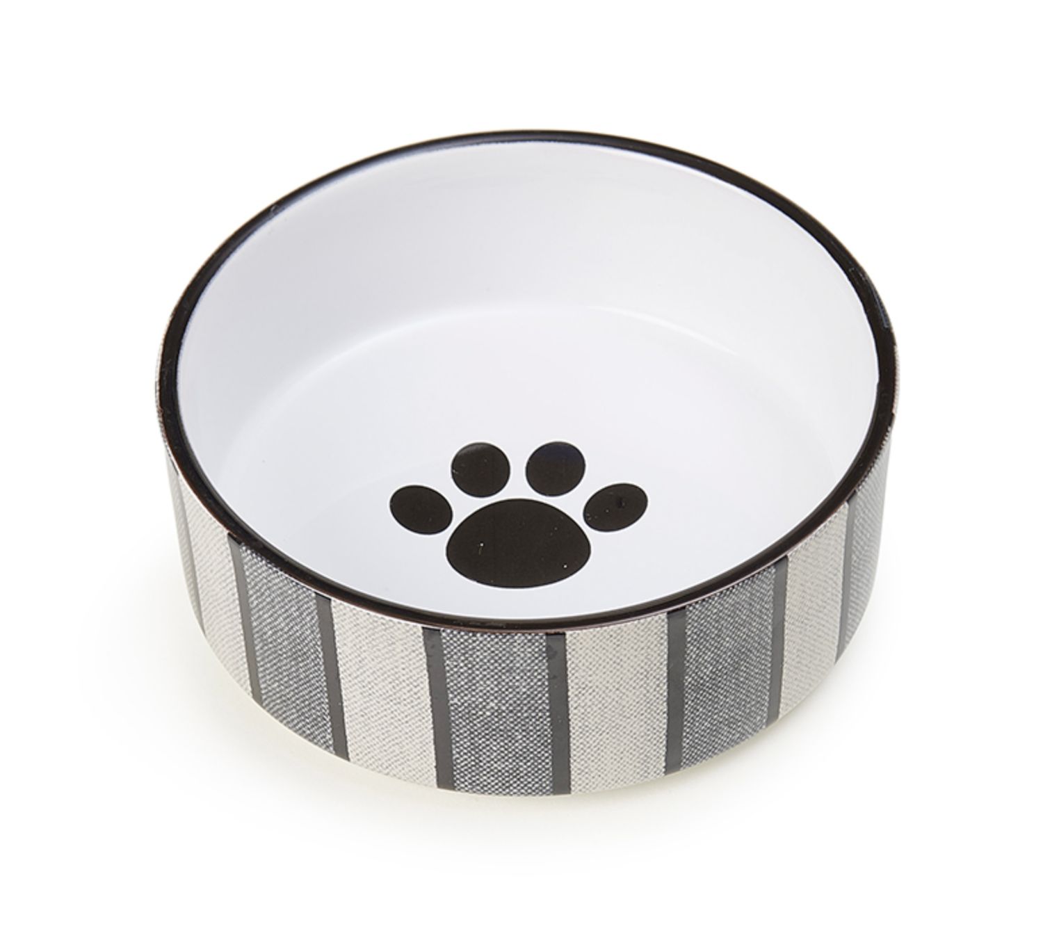 Petrageous Designs Ceramic Dog Bowl - Pinstripe, Size: 2 Cup