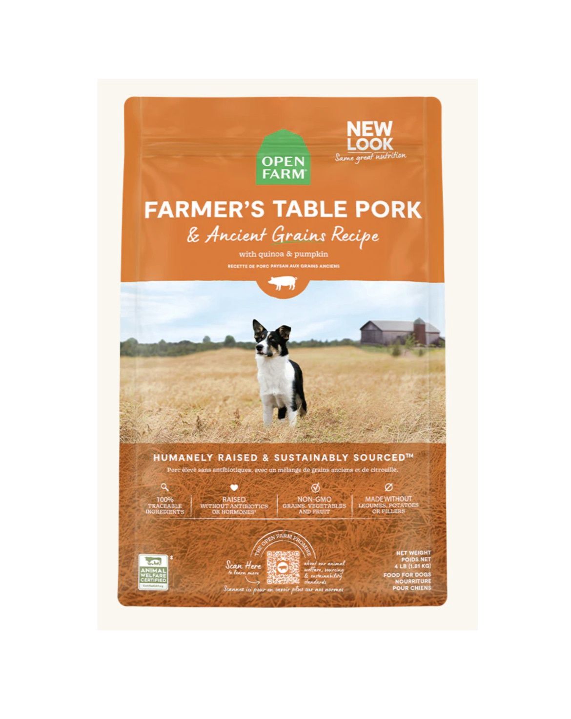 Open Farm Dry Dog Food - Pork &amp; Ancient Grains