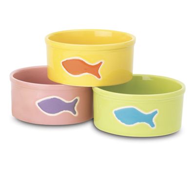 Petrageous Designs Ceramic Cat Bowl - Teeny Tiny Fish Water
