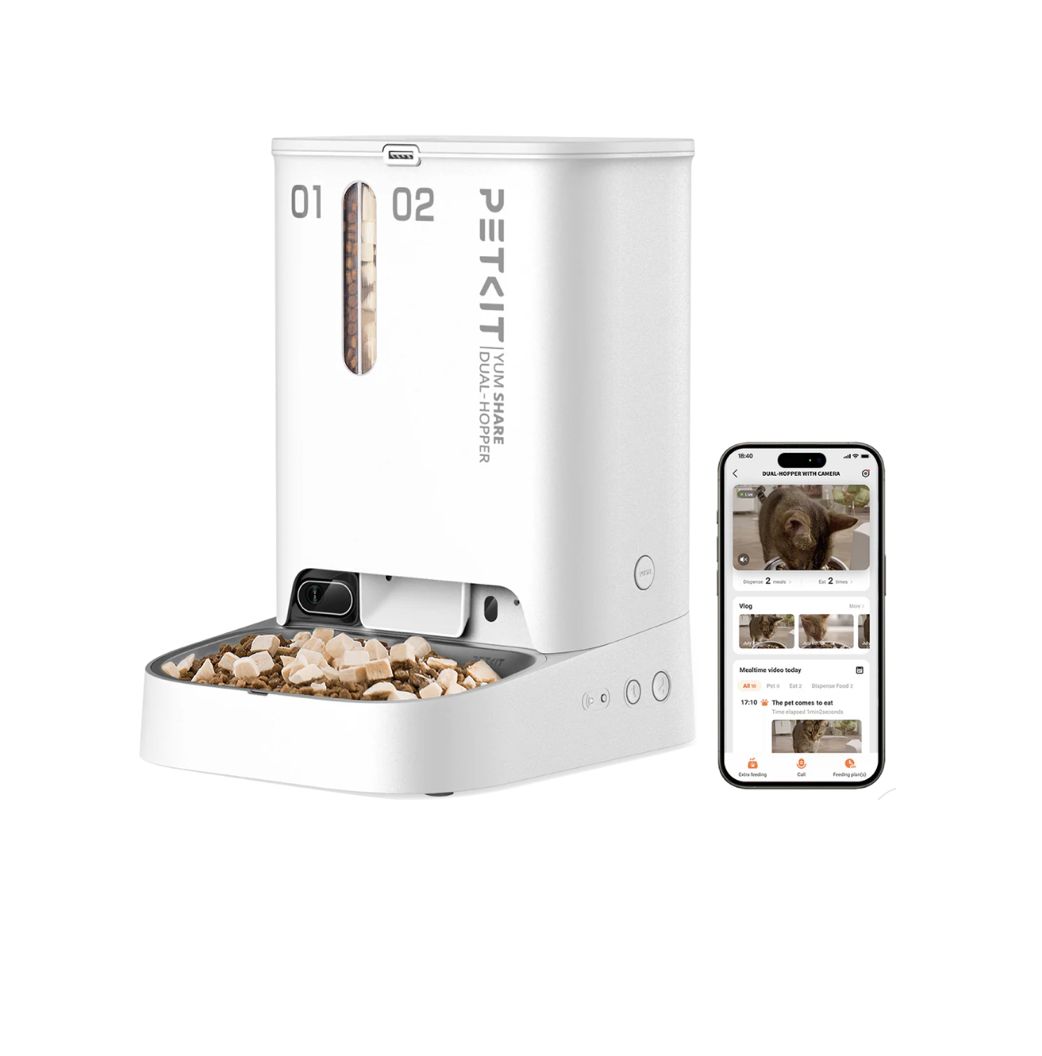 Petkit Yumshare Dual-Hopper Feeder w/ Camera