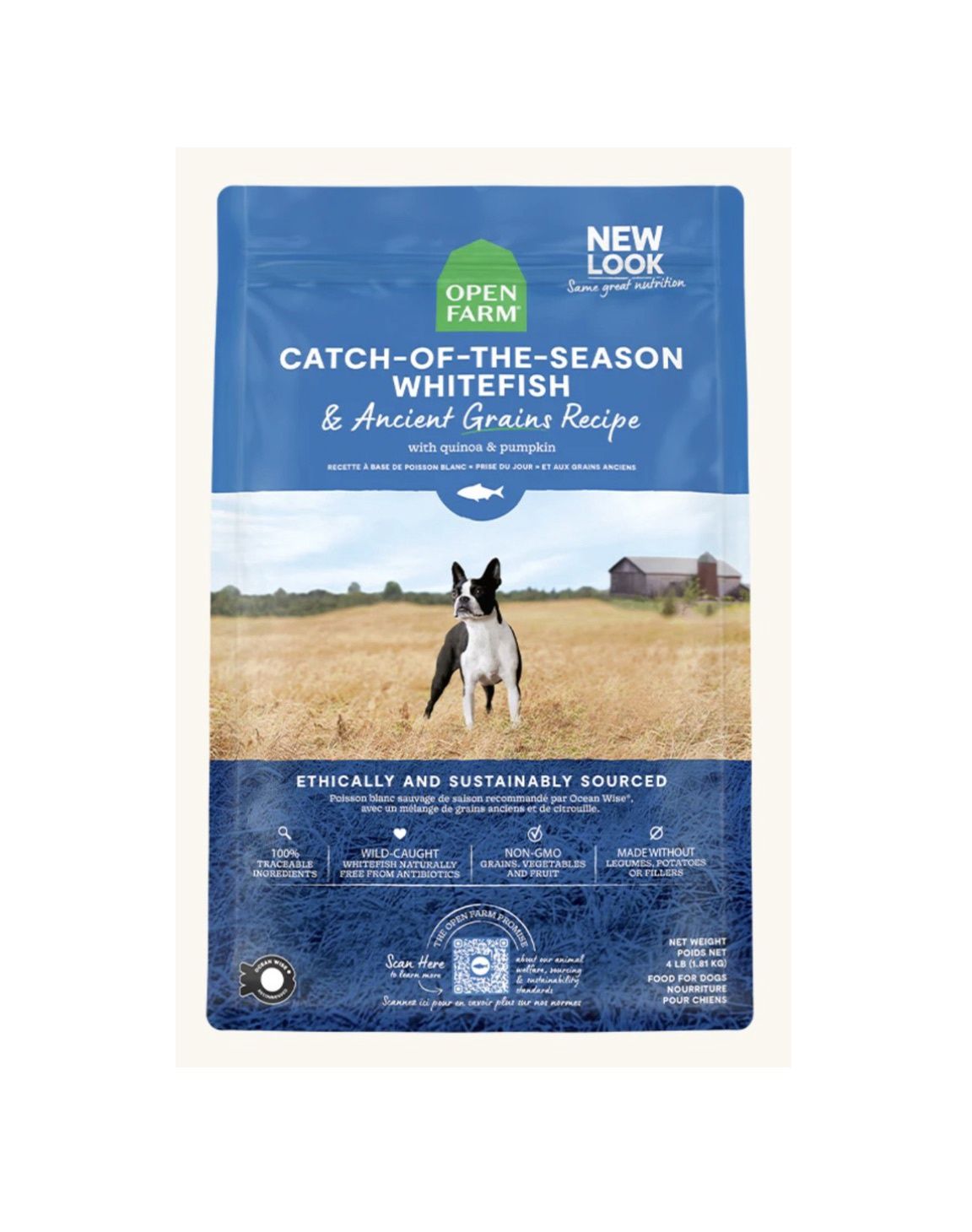 Open Farm Dry Dog Food - Whitefish &amp; Ancient Grains