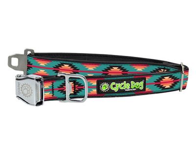 Cycle Dog Collar/Leash - Blanket Teal &amp; Fuchsia