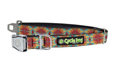 Cycle Dog Collar/Leash - Red Orange Kaleidoscope
