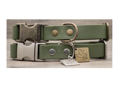 Hoot &amp; Co Collar/Leash - Olive
