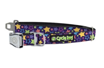 Cycle Dog Collar/Leash - Purple Stars