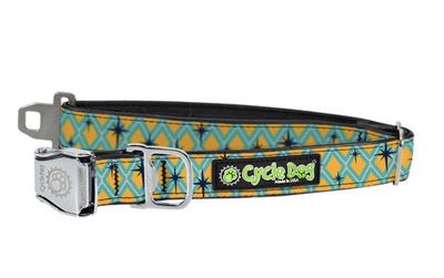 Cycle Dog Collar/Leash - Yellow Starburst
