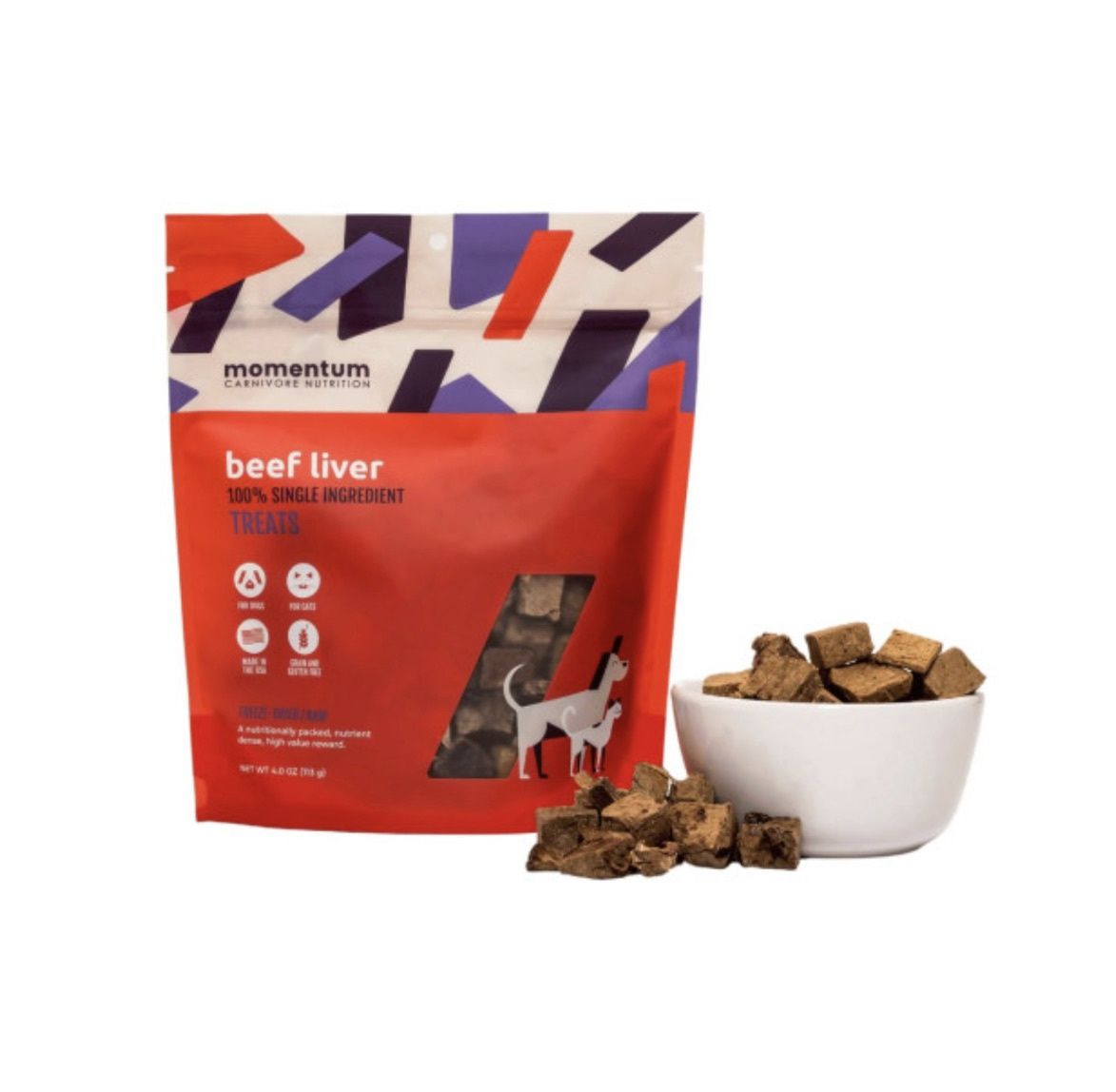 Momentum Freeze-Dried Dog Treats - Beef Liver