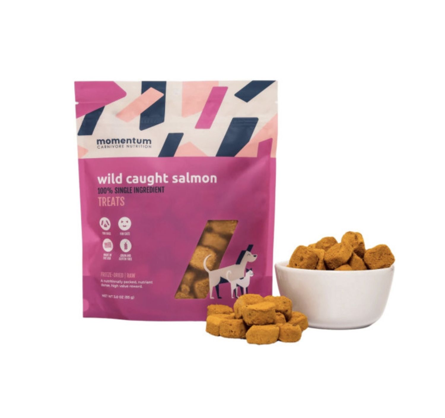 Momentum Freeze-Dried Dog Treats - Wild Caught Salmon
