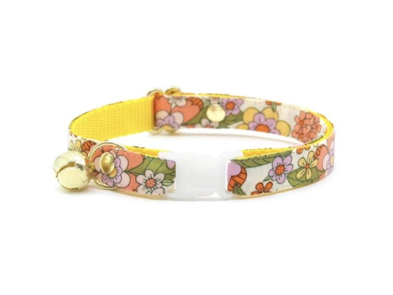 Made By Cleo Cat Collar - Groovy Garden