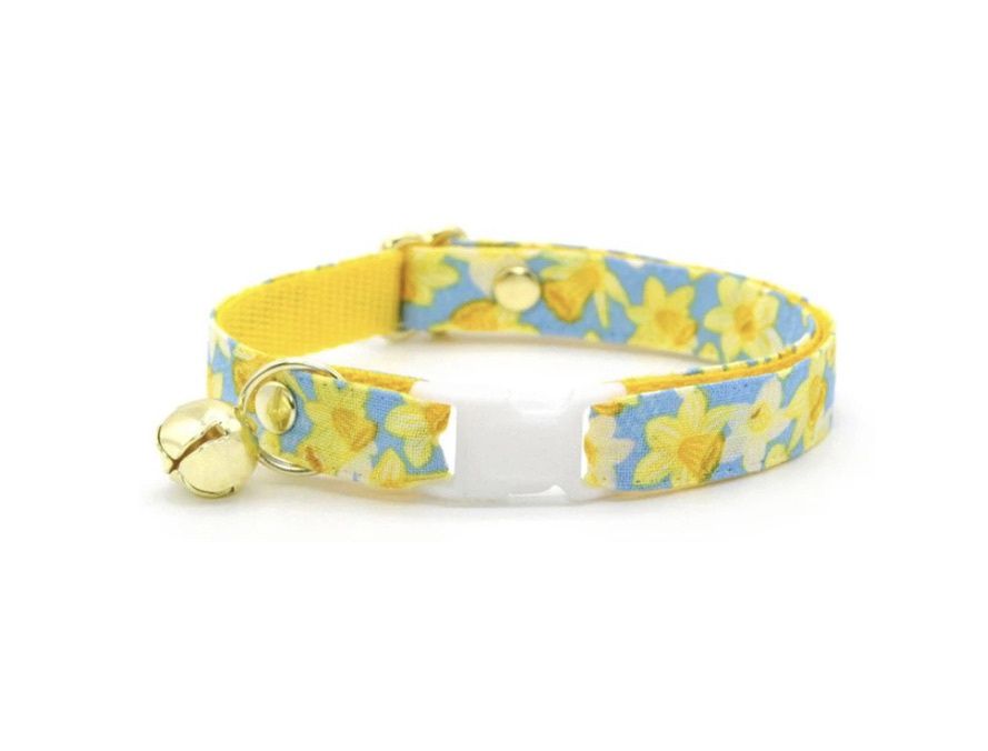 Made By Cleo Cat Collar - Daffodils