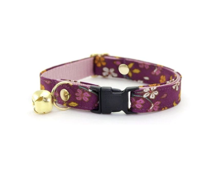 Made By Cleo Cat Collar - Spiced Plum