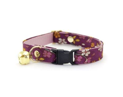 Made By Cleo Cat Collar - Spiced Plum