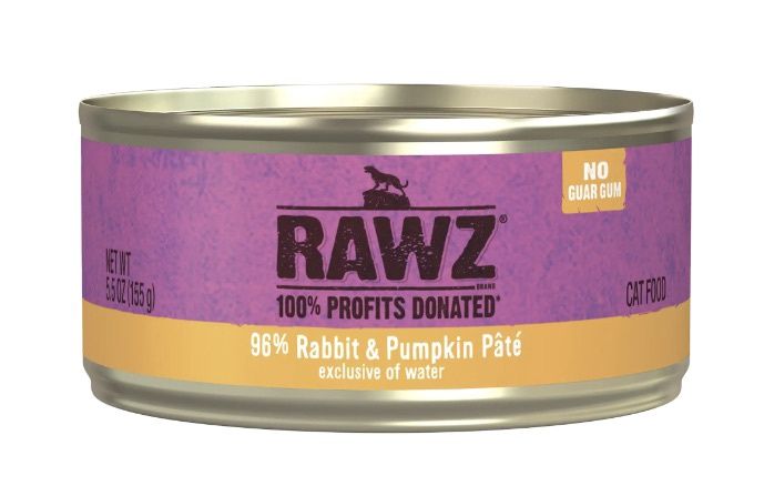 Rawz Wet Cat Food - 96% Rabbit &amp; Pumpkin Pate