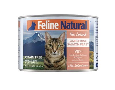 Feline Natural Wet Cat Food - Lamb &amp; King Salmon Feast