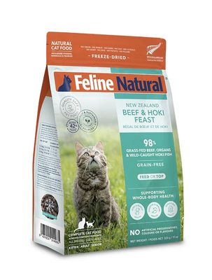Feline Natural Freeze-Dried Cat Food - Beef &amp; Hoki Feast