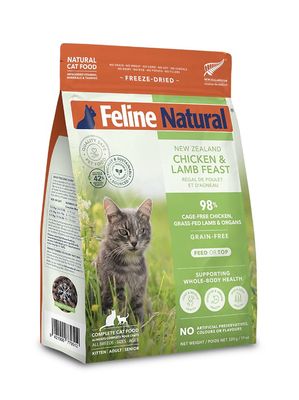 Feline Natural Freeze-Dried Cat Food - Chicken &amp; Lamb Feast