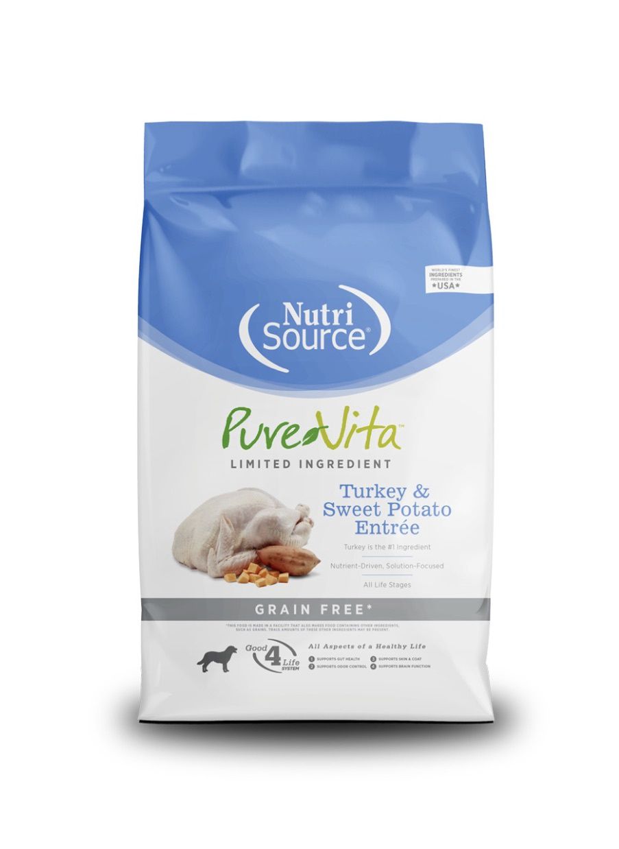 Pure Vita Dry Dog Food - Grain Free Turkey &amp; Sweet Potato