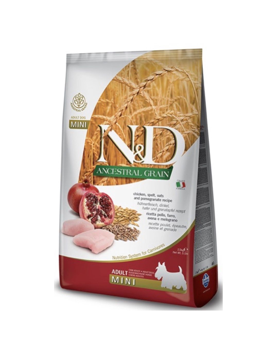 Farmina Ancestral Grain Dry Dog Food - Chicken &amp; Pomegranate Adult, Size: Mini 5.5lb