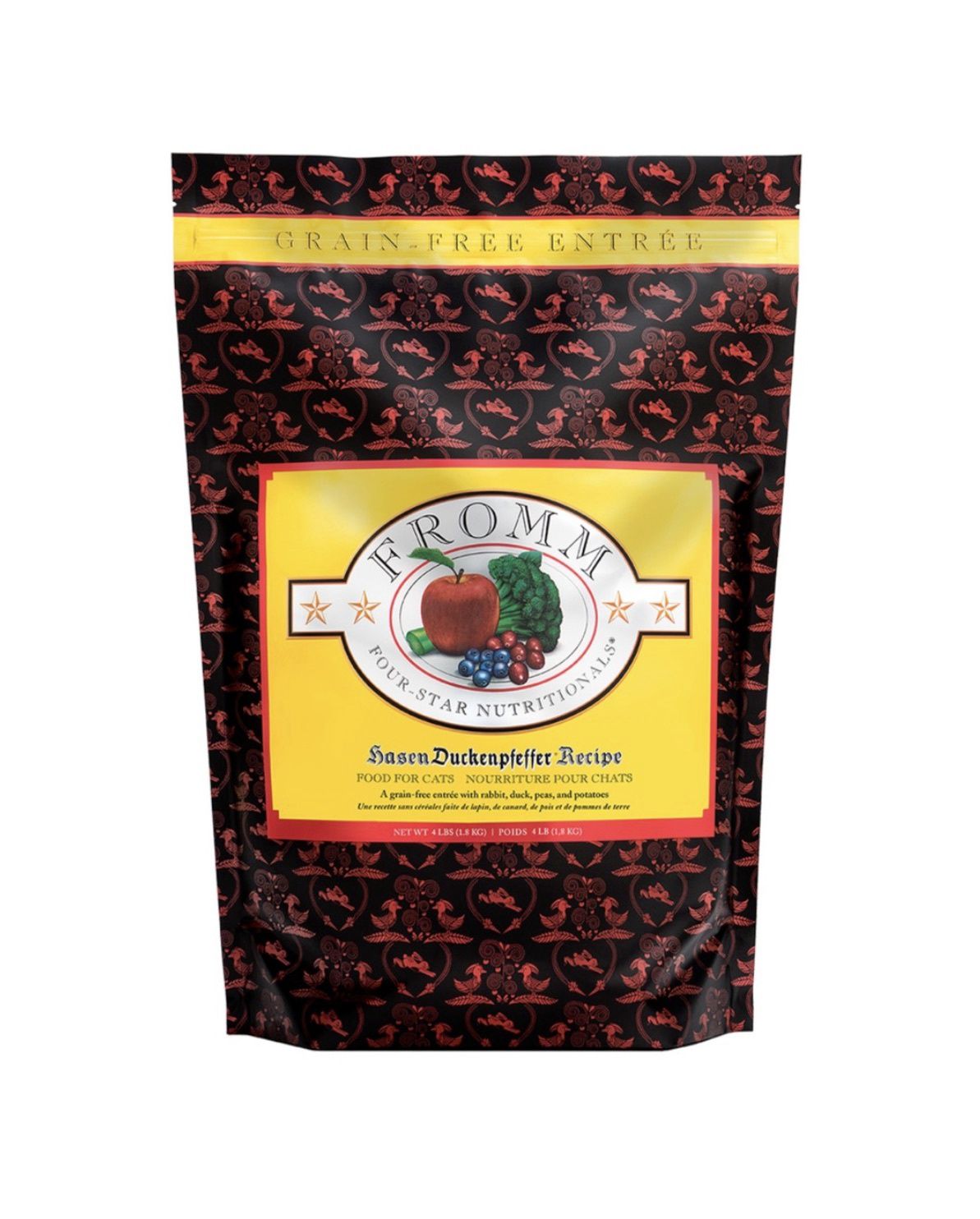 Fromm Four Star Dry Cat Food - Hassen Duckenpfeffer, Size: 4lb