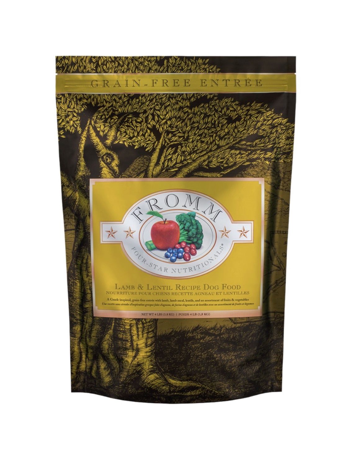 Fromm Four Star Dry Dog Food - Lamb &amp; Lentil, Size: 4lb