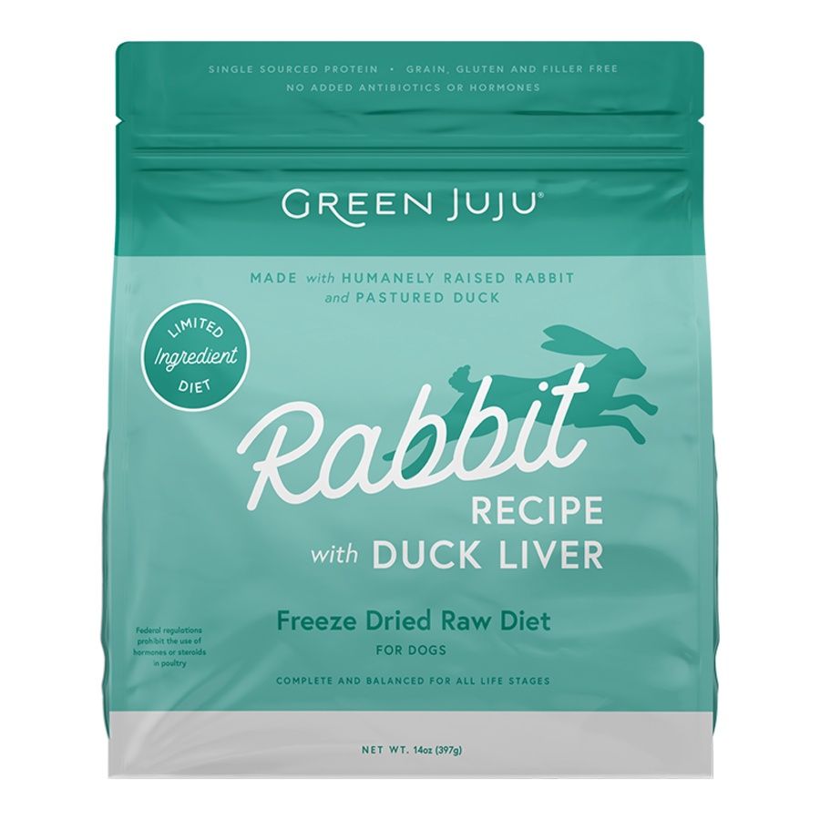 Green Juju Freeze-Dried Dog Food - Rabbit w/ Duck Liver