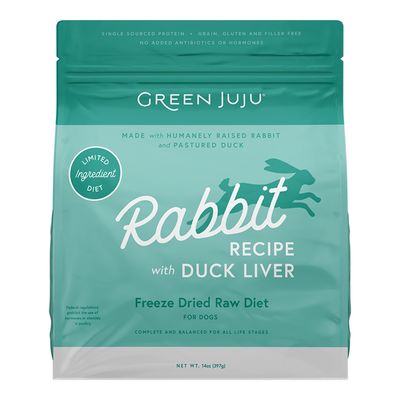 Green Juju Freeze-Dried Dog Food - Rabbit w/ Duck Liver