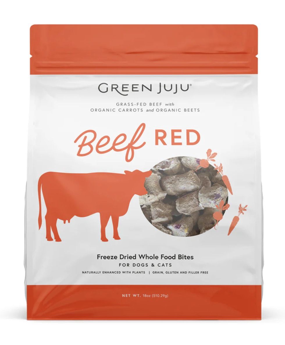 Green Juju Freeze-Dried Dog/Cat Topper - Beef Red, Size: 3oz