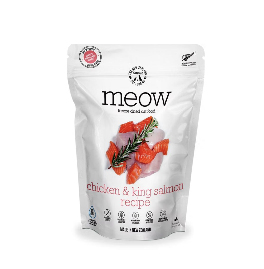 The New Zealand Pet Food Company Freeze Dried Cat Food - Chicken &amp; King Salmon, Size: 1.76oz