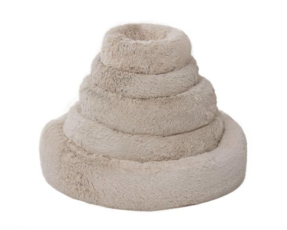 Tall Tails Dream Chaser Cuddle Dog Bed - Khaki, Size: XS