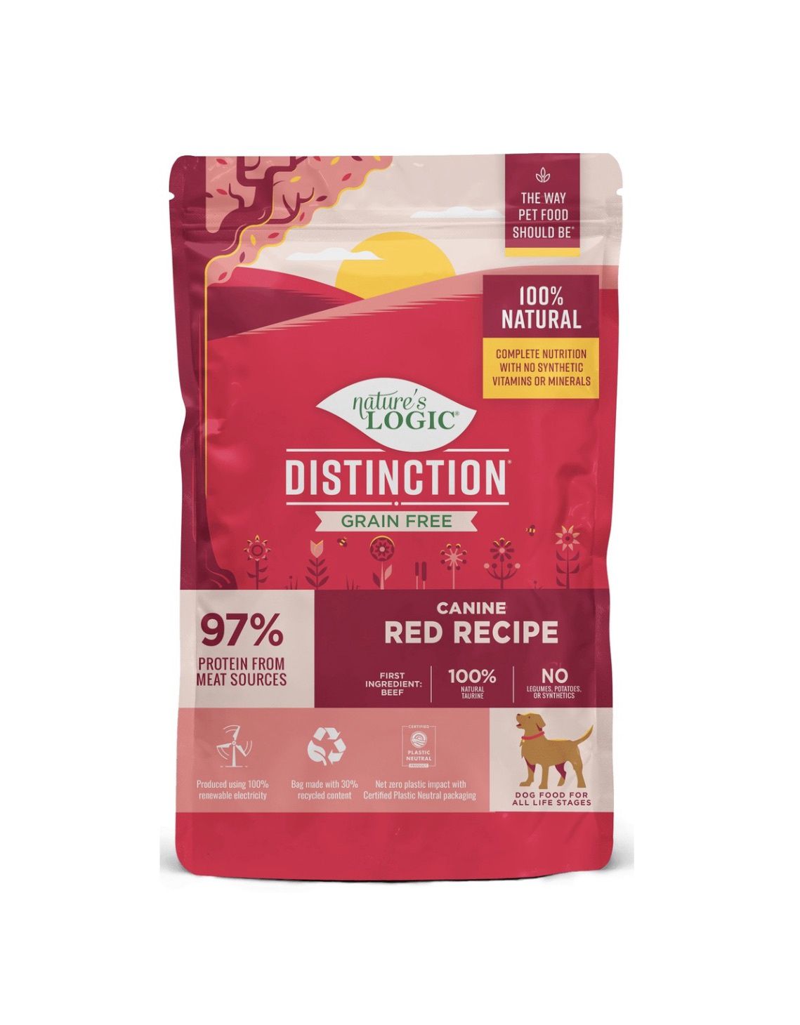 Nature’s Logic Distinction Dry Dog Food - Grain Free Red Recipe, Size: 4.4lb
