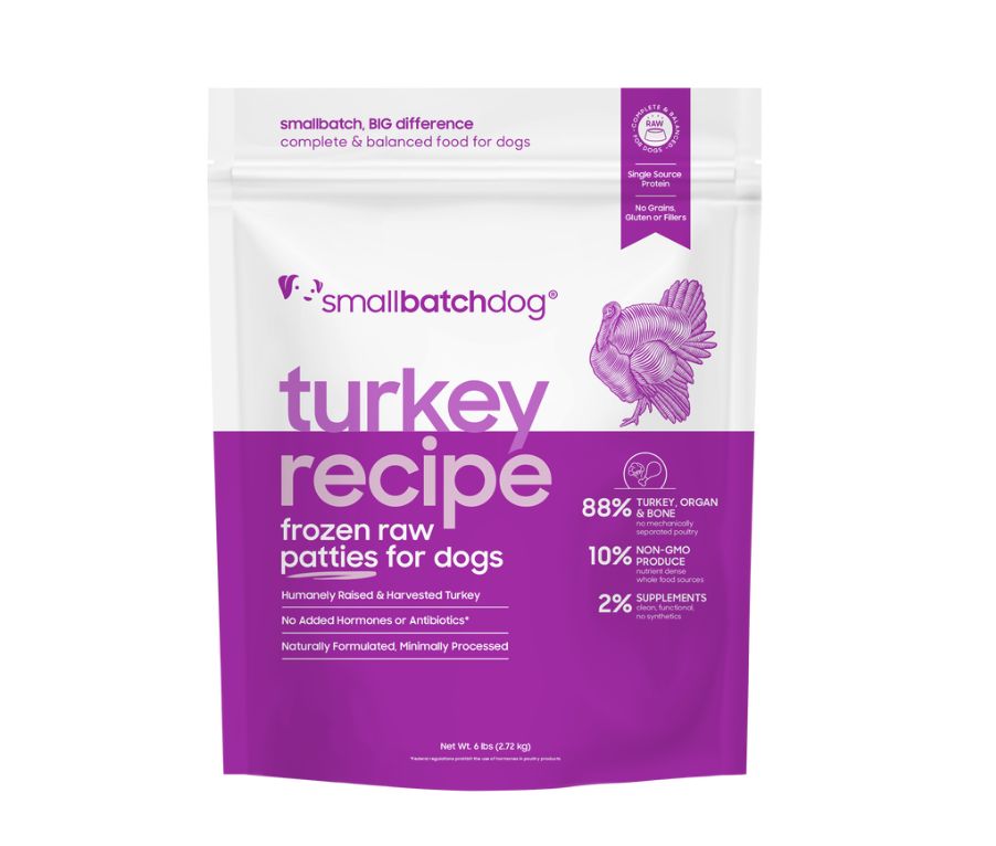 Small Batch Raw Dog Food - Turkey, Size: 3lb