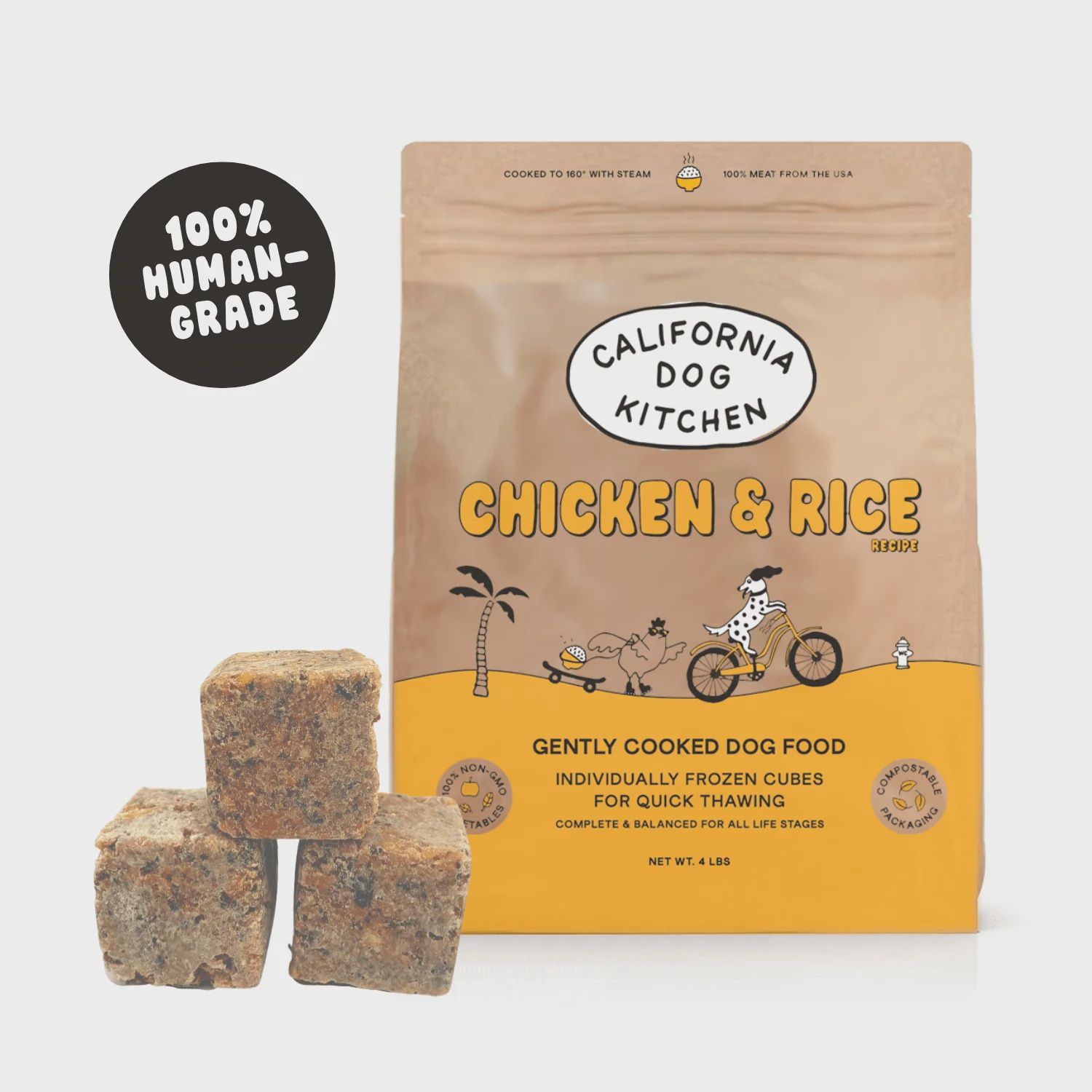 California Dog Kitchen Gently Cooked Dog Food - Chicken &amp; Rice, Size: 1lb
