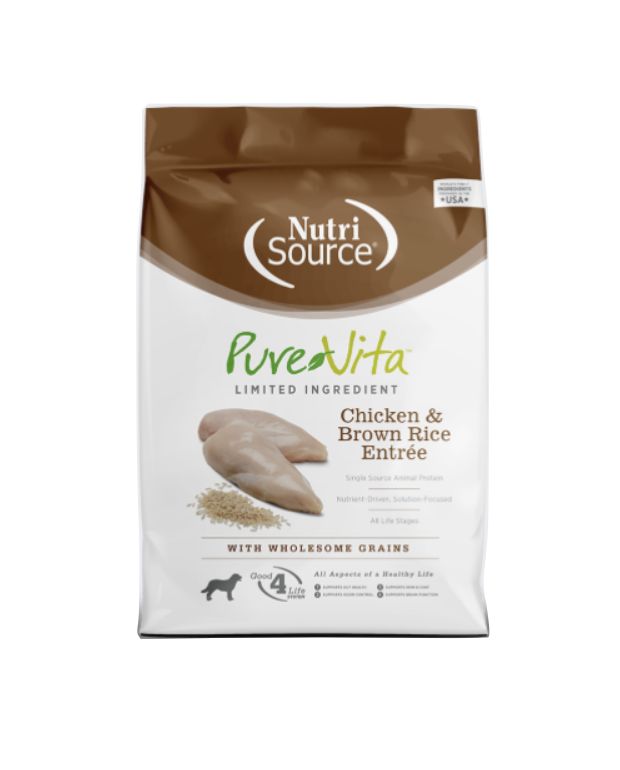 Pure Vita Dry Dog Food - Chicken &amp; Brown Rice, Size: 4 lb