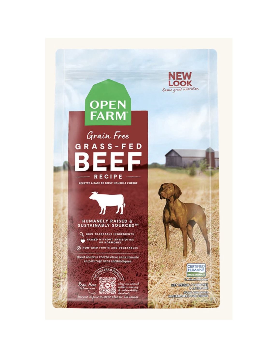 Open Farm Dry Dog Food - Grain Free Beef, Size: 4lb