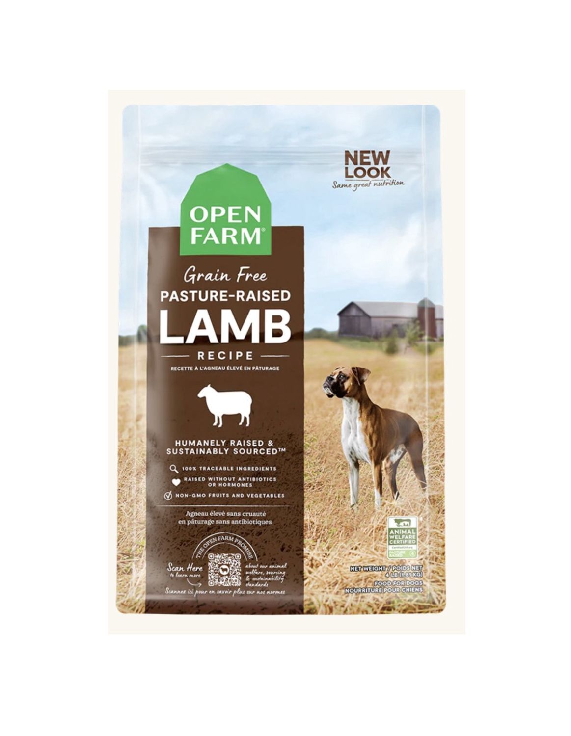 Open Farm Dry Dog Food - Grain Free Lamb, Size: 4lb