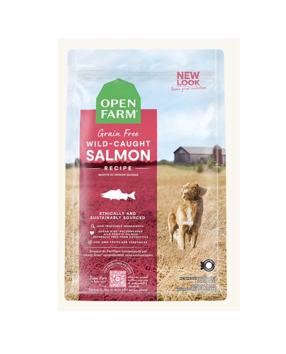 Open Farm Dry Dog Food - Grain Free Salmon, Size: 4lb