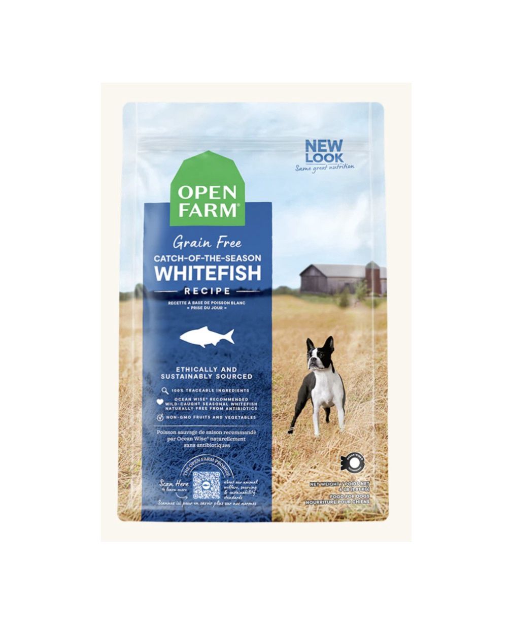Open Farm Dry Dog Food - Grain Free Whitefish, Size: 4lb