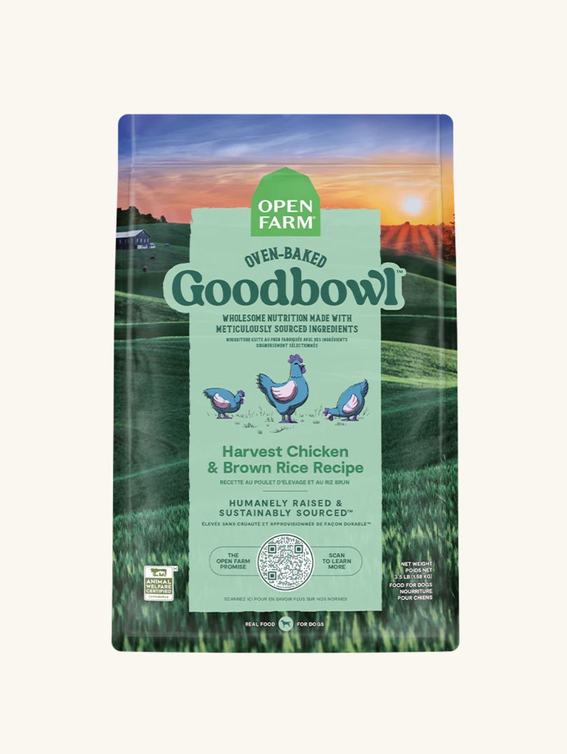 Open Farm Good Bowl Dry Dog Food - Chicken &amp; Brown Rice, Size: 3.5lb