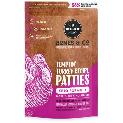 Bones &amp; Co. Raw Dog Food - Temptin' Turkey