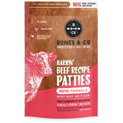 Bones &amp; Co. Raw Dog Food - Barkin' Beef