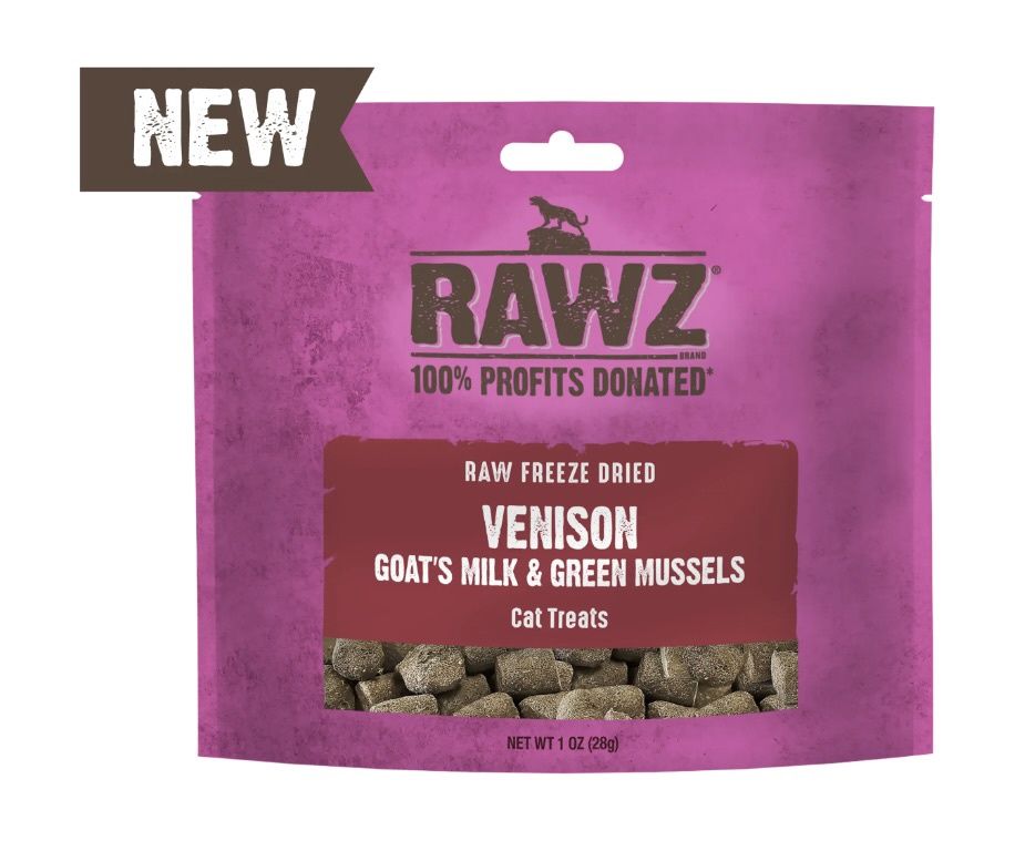 Rawz Freeze Dried Cat Treats - Venison w/ Goat's Milk &amp; Green Mussels