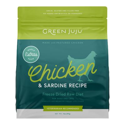 Green Juju Extras Freeze-Dried Food - Chicken &amp; Sardine