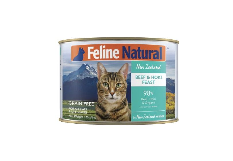 Feline Natural Wet Cat Food - Beef &amp; Hoki Feast, Size: 3oz Can