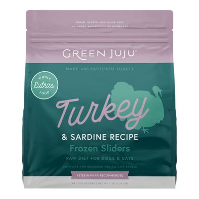 Green Juju Extras Raw Dog &amp; Cat Food - Turkey &amp; Sardine