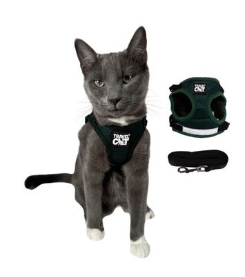 Travel Cat "The True Adventurer" Cat Harness - Emerald