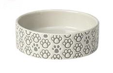 Petrageous Designs Ceramic Bowl - Paws 5" Shallow Bowl