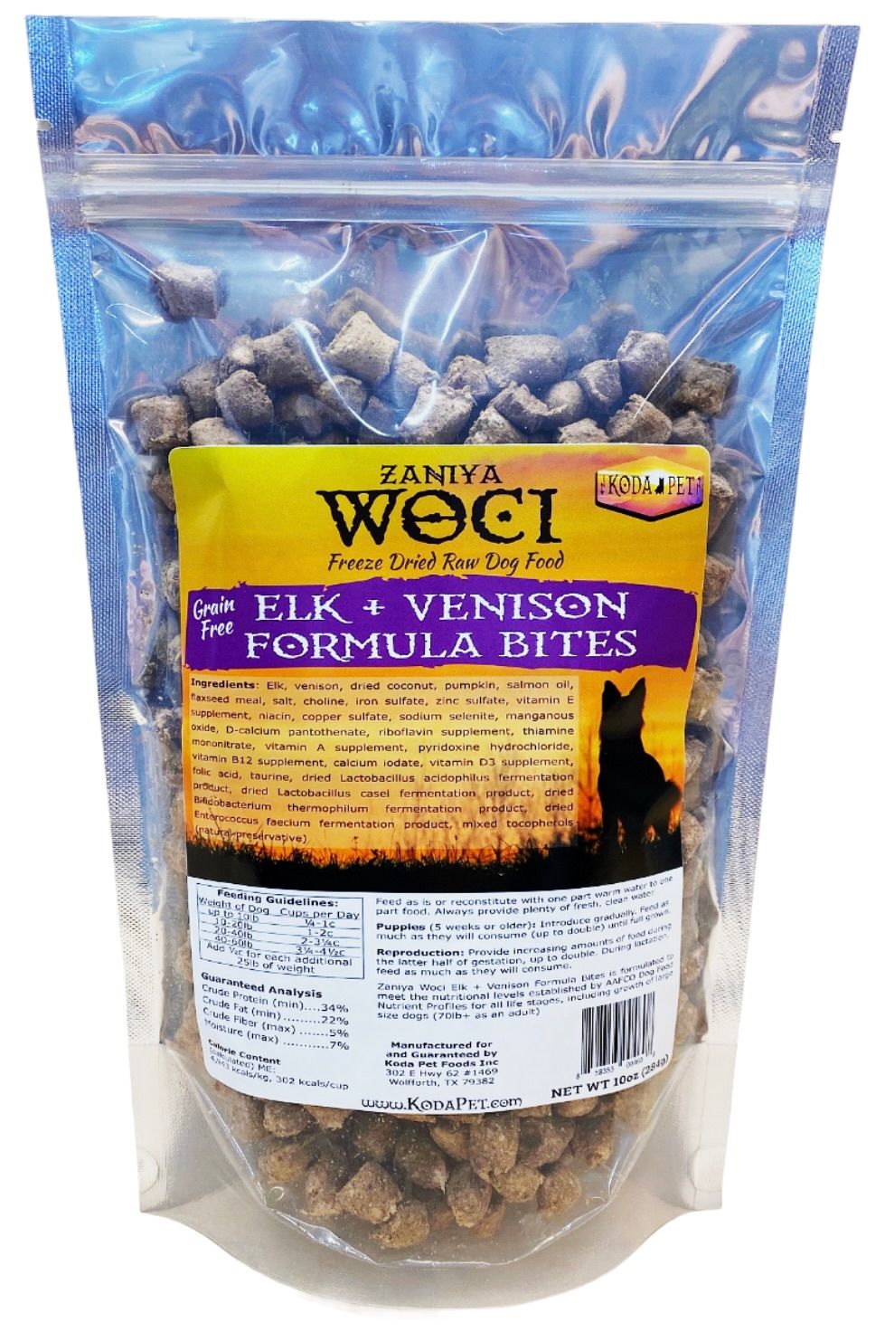 Koda Pet Zaniya Woci Elk &amp; Venison Freeze Dried Bites