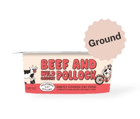 California Cat Kitchen Gently Cooked Cat Food - Beef &amp; Wild Pollock, Flavor: Ground