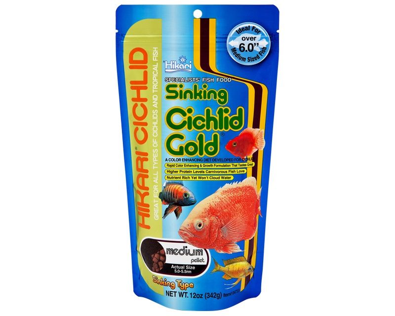 Hikari Sinking Cichlid Gold Medium 342gm Sinking